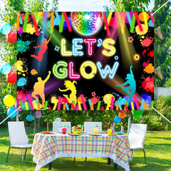Lofaris Lets Glow Neon Light Stick Dance Party Backdrop