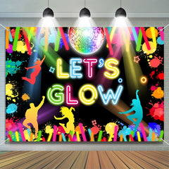 Lofaris Lets Glow Neon Light Stick Dance Party Backdrop