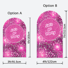 Lofaris Lets Go Party Girl Birthday Double Sided Arch Backdrop