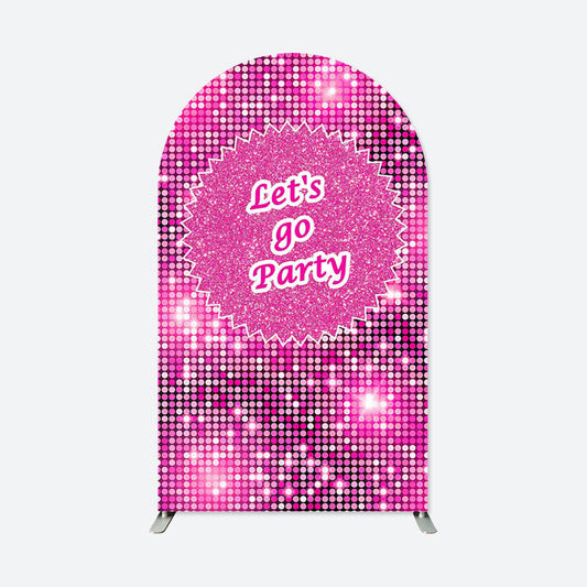 Lofaris Lets Go Party Girl Birthday Double Sided Arch Backdrop