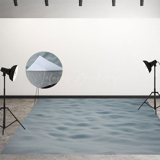 Lofaris Light Grey Sea Wave Texture Photography Floor Mat