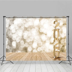 Lofaris Light Khaki Bokeh 2026 Wood Backdrop For Graduation