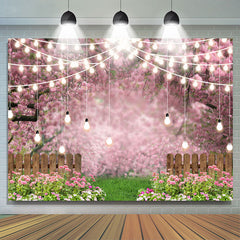 Lofaris Light Line Garden Fence Pink Spring Wedding Backdrop