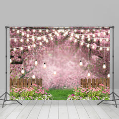 Lofaris Light Line Garden Fence Pink Spring Wedding Backdrop