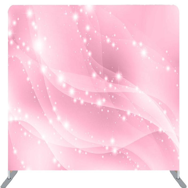 Lofaris Light Pink Silky Glitter Elements Backdrop For Party