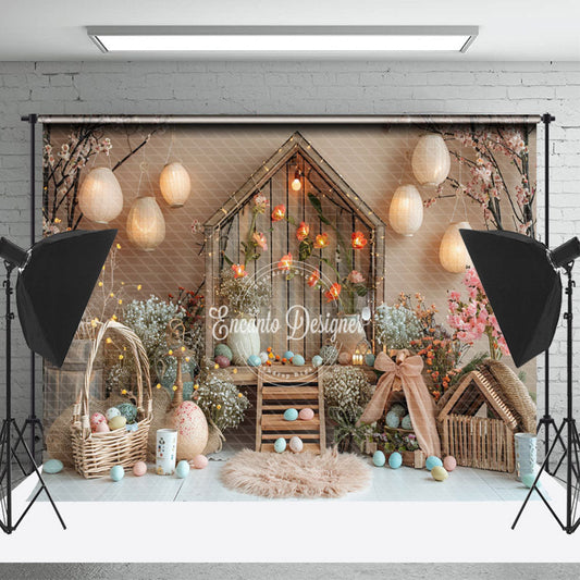 Lofaris Light Pink Wall Floral Wood Door Backdrop For Easter