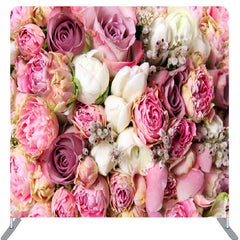 Lofaris Light Pink White Roses Valentines Day Party Backdrop