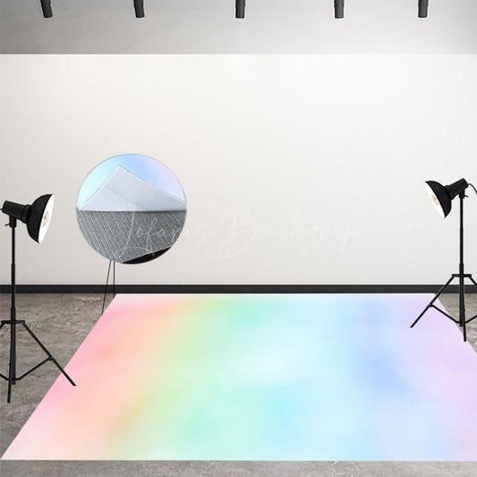 Lofaris Light Rainbow Gradient Bokeh Photography Floor Mat