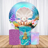 Load image into Gallery viewer, Lofaris Little Mermaid Pearl Shell Under Sea Round Backdrop Kit