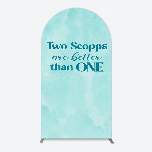 Lofaris 2 Scopps Are Better Than One Birthday Arch Backdrop