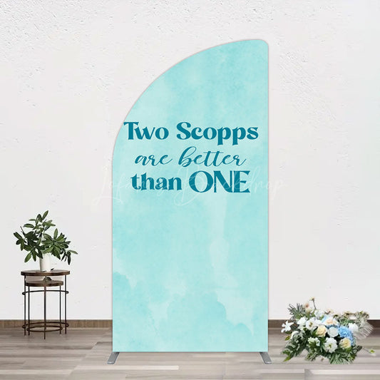 Lofaris 2 Scopps Are Better Than One Birthday Half Moon Arch Backdrop