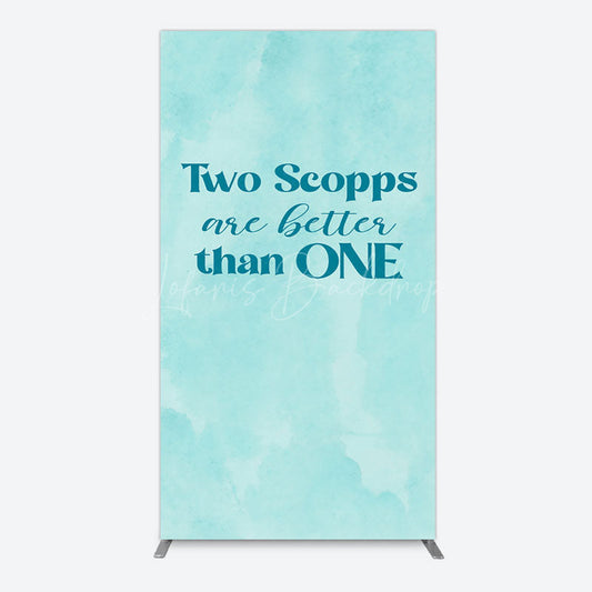 Lofaris 2 Scopps Are Better Than One Birthday Rectangle Backdrop