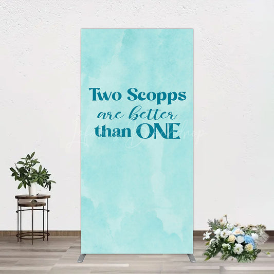 Lofaris 2 Scopps Are Better Than One Birthday Rectangle Backdrop