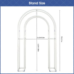 Lofaris 3D Ruched Fabric Arch Backdrop Double-layer Stand for Party Decor
