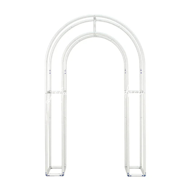 Lofaris 3D Ruched Fabric Arch Backdrop Double-layer Stand for Party Decor