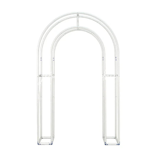 Lofaris 3D Ruched Fabric Arch Backdrop Double-layer Stand for Party Decor