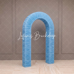 Lofaris 3D Ruched Fabric Arch Backdrop Double-layer Stand for Party Decor