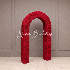 Lofaris 3D Ruched Fabric Arch Backdrop Double-layer Stand for Party Decor