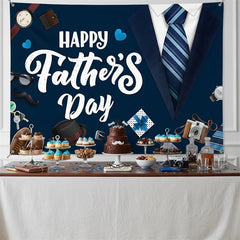 Lofaris (7 Day Delivery)Lofaris Blue Tie Happy Father’s Backdrop for Festive Decor