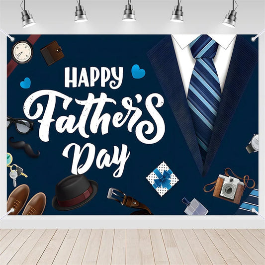 Lofaris (7 Day Delivery)Lofaris Blue Tie Happy Father’s Backdrop for Festive Decor