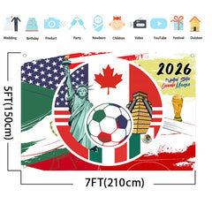 Lofaris (7 Day Delivery)Lofaris Global Sports 2026 Soccer Event Holiday Backdrop