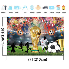 Lofaris (7 Day Delivery)Lofaris Golden Trophy and Football Celebration Holiday Backdrop