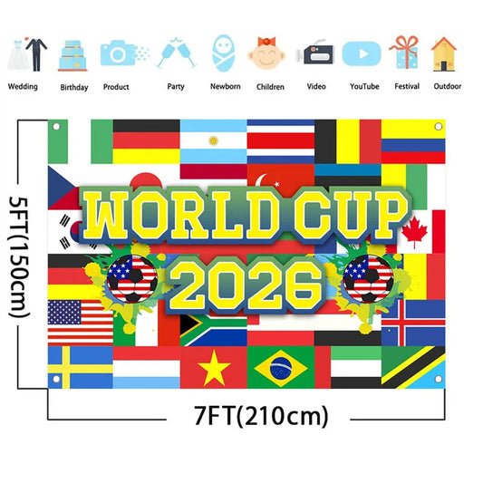 Lofaris (7 Day Delivery)Lofaris International World Cup 2026 Sport Event Backdrop for Decor