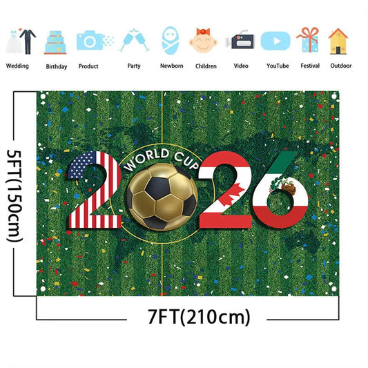 Lofaris (7 Day Delivery)Lofaris Vibrant Soccer Green Field Tournament 2026 Holiday Backdrop