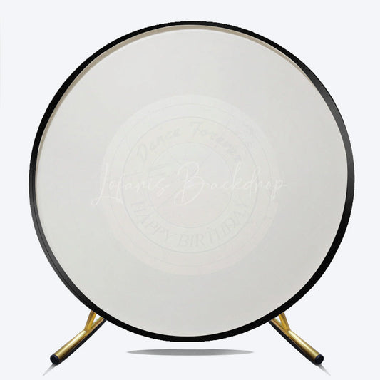 Lofaris 70s Disco Dance Forever Birthday Round Backdrop Retro Vinyl Record Design Groovy Themed Party Photo Prop Decor