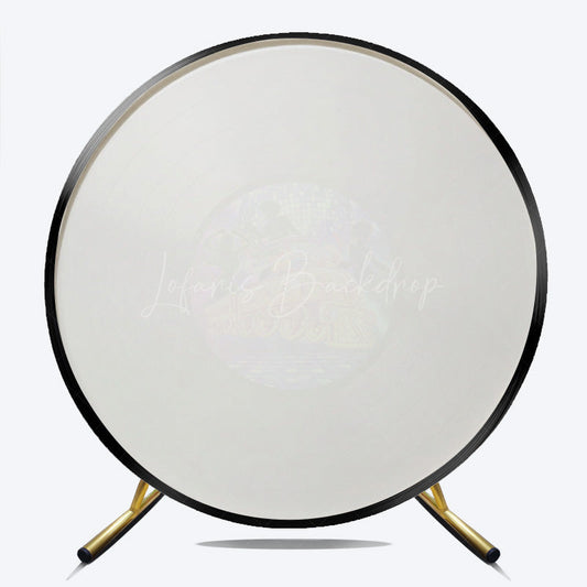 Lofaris 70s Disco Party Round Backdrop Soul Train on a Vinyl Record Retro Funk and R&B Dance Themed Photo Prop Decor