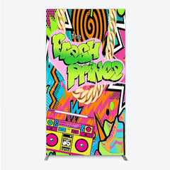Lofaris 90s Hip Hop Themed Fresh Prince Rectangle Backdrop Retro Graffiti Art for Baby Shower Throwback Birthday Party Decor