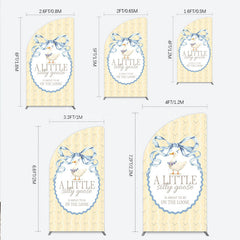 Lofaris A Little Silly Goose is on the Loose Half Moon Arch Backdrop Watercolor Animal Theme Gender Neutral Baby Shower Decor