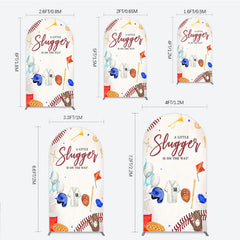 Lofaris A Little Slugger is on the Way Arch Backdrop Baseball Themed Baby Shower Rookie of The Year Party Photo Prop