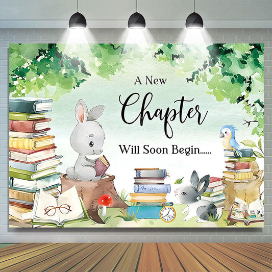 Lofaris A New Chapter Will Soon Begin Baby Shower Backdrop