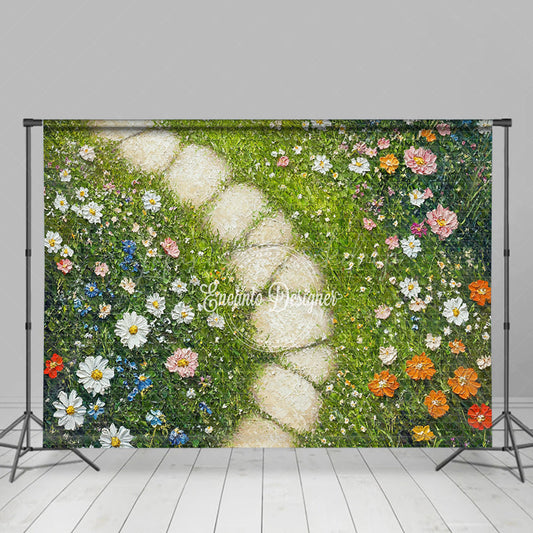 Lofaris A Path Full Of Flowers Sweet Spring Wedding Backdrop