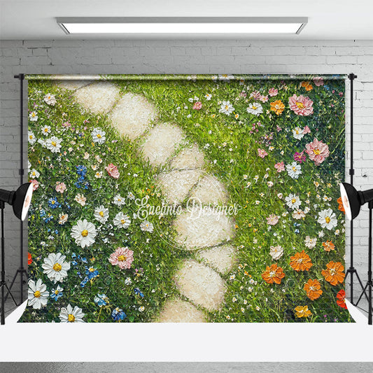 Lofaris A Path Full Of Flowers Sweet Spring Wedding Backdrop