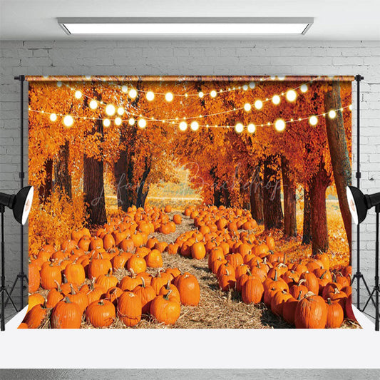 Lofaris A Road Filled With Pumpkins Autumn Photo Backdrop