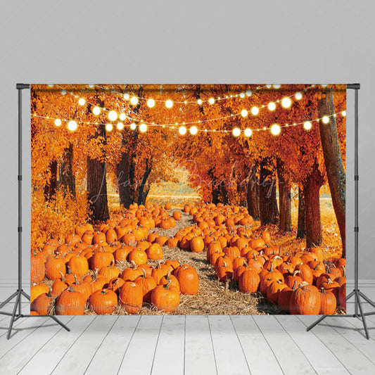Lofaris A Road Filled With Pumpkins Autumn Photo Backdrop