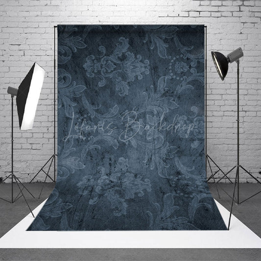 Lofaris Abstract Black Floral Pattern Damask Photo Backdrop