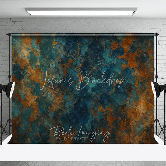 Lofaris Abstract Blue and Brown Grunge Photography Backdrop Artistic Texture for Professional Portrait Sessions