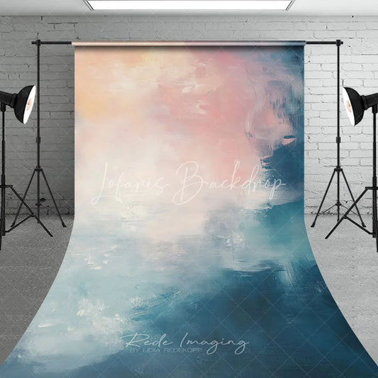 Lofaris Abstract Blue and Pink Oil Painting Sweep Backdrop Artistic Portrait Photography Background