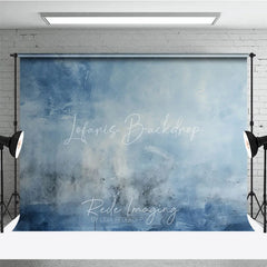 Lofaris Abstract Blue and White Textured Photography Backdrop Artistic Painterly Photo Studio Prop for Portraits