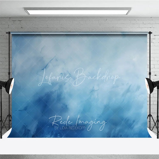 Lofaris Abstract Blue Textured Photography Backdrop Serene Gradient Painterly Background for Photo Studio Shoots