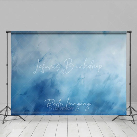 Lofaris Abstract Blue Textured Photography Backdrop Serene Gradient Painterly Background for Photo Studio Shoots