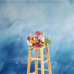 Lofaris Abstract Blue Textured Photography Backdrop Serene Gradient Painterly Background for Photo Studio Shoots