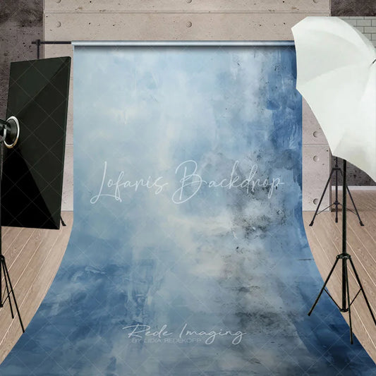 Lofaris Abstract Blue Textured Sweep Backdrop Distressed Gradient Photography Studio Prop for Professional Portraits
