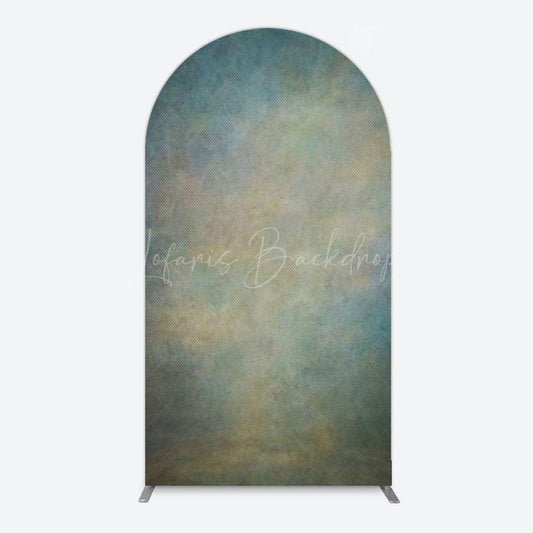 Lofaris Abstract Blue Yellow Mixed Pattern Arch Backdrop