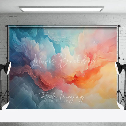 Lofaris Abstract Colorful Dreamy Cloud Photography Backdrop Ethereal Sky Gradient for Professional Studio Portraits