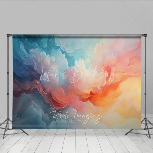 Lofaris Abstract Colorful Dreamy Cloud Photography Backdrop Ethereal Sky Gradient for Professional Studio Portraits