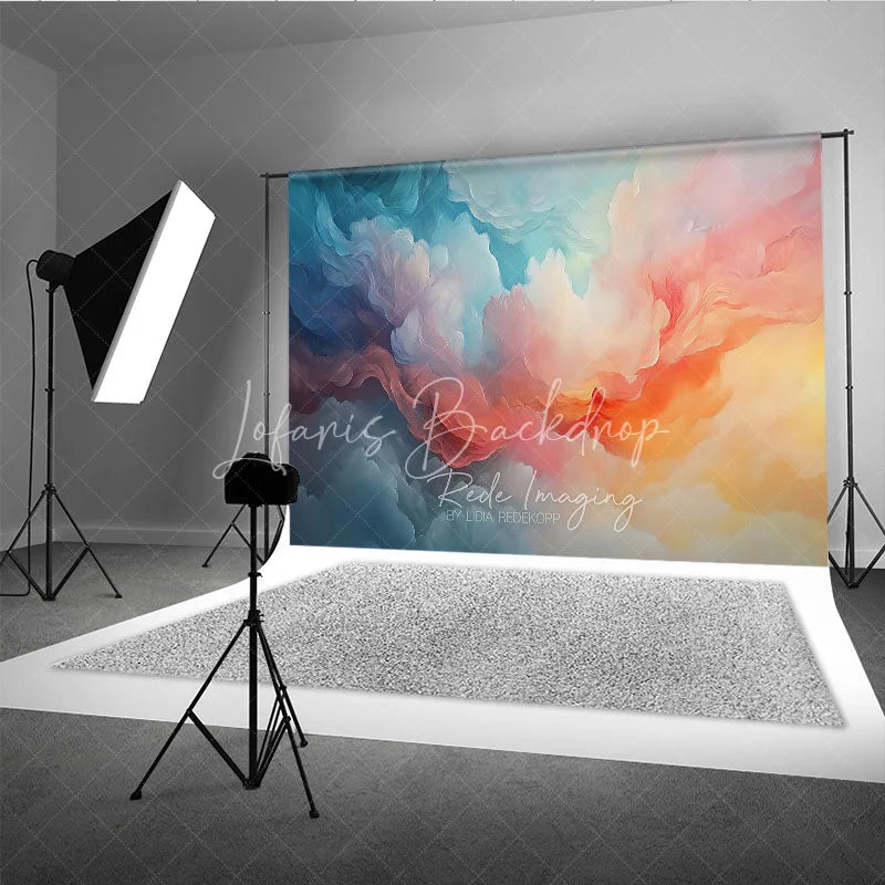 Lofaris Abstract Colorful Dreamy Cloud Photography Backdrop Ethereal Sky Gradient for Professional Studio Portraits